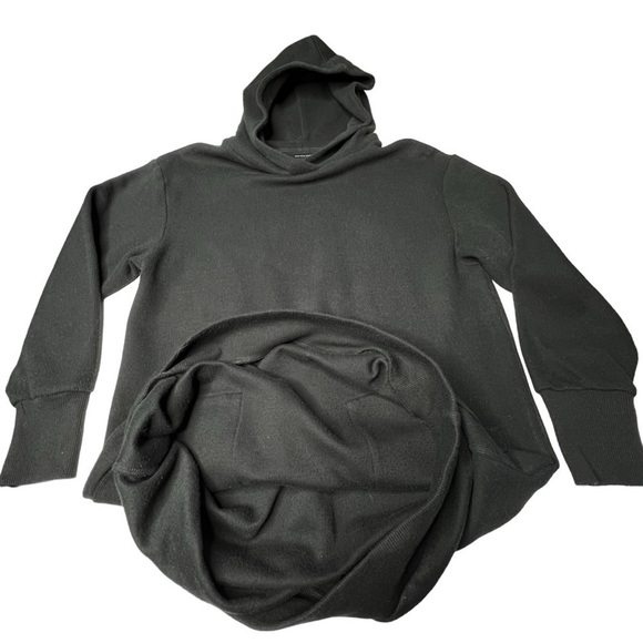 WHO WHAT WEAR Long Sleeve Black Longevity Hoodie Dress Women's Size XS - Picture 12 of 16